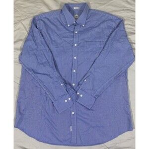 Peter Millar Shirt Mens XXL Blue White Button Up Long Sleeve Nanoluxe Easycare